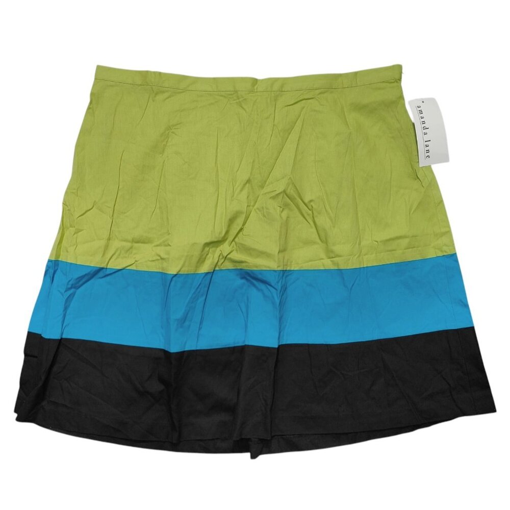 Amanda Lane Women's Colorblock A-Line Skirt Size 20W